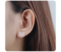 Tiger Shaped Silver Stud Earring STS-3730
